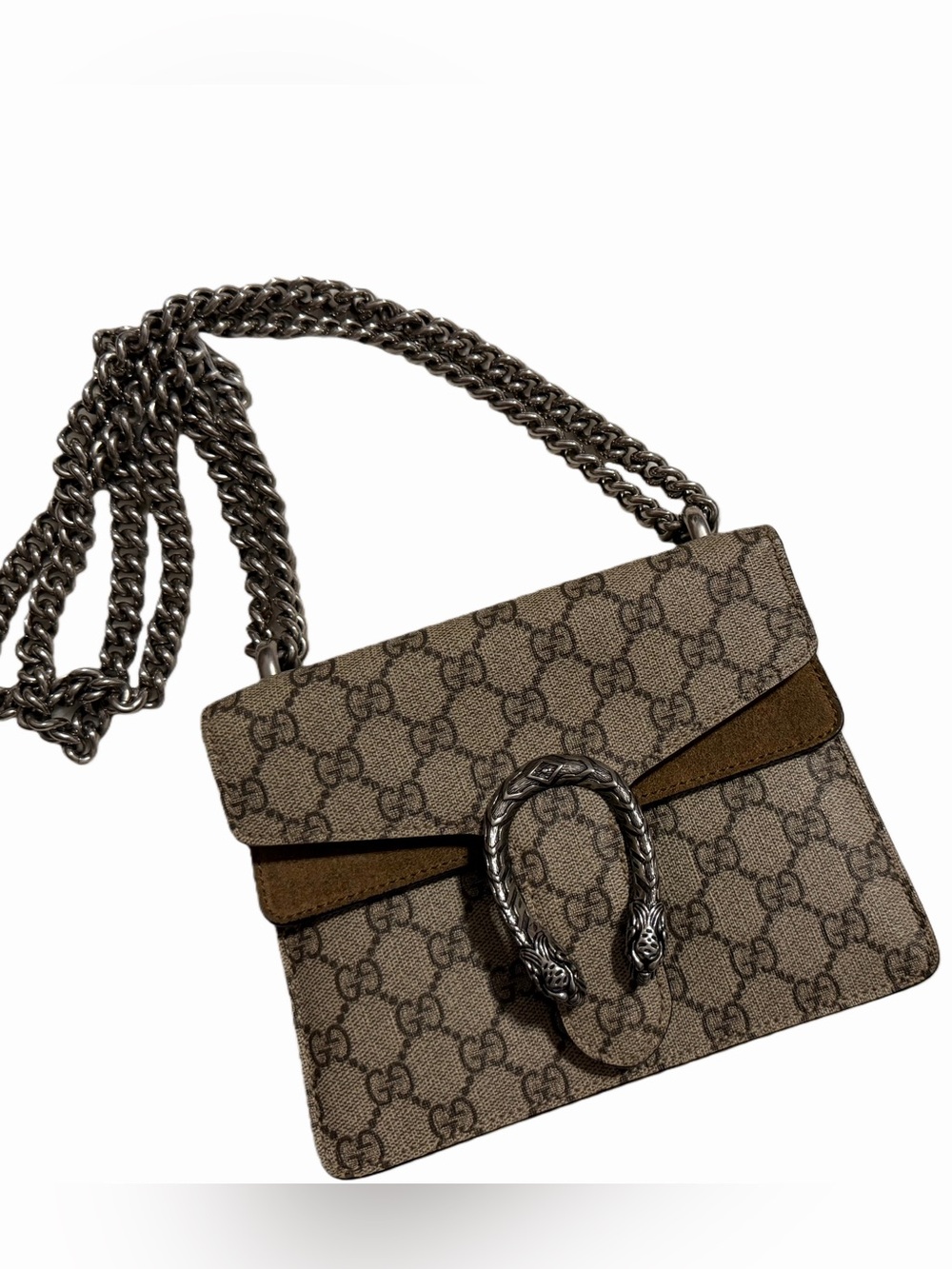 GG Supreme Monogram Mini Dionysus Shoulder Bag Taupe